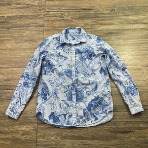 J Mclaughlin Lois Floral Blouse Shirt Sz XS